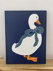 Vtg 80s 90s Country Duck Painting Retro Naive Prim Cottage Farm Signed Whimsical — photo 2