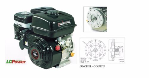 Motore a scoppio Loncin G200 F-L attacco Lombardini HP 6,5 Albero Conico benzina - Foto 1 di 4