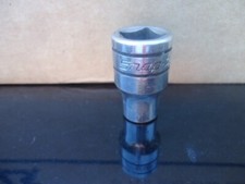 Snap-On Tools TW141A 1/2 Drive 6Pt SAE 7/16 Flank Shallow Chrome Socket Pre-Used