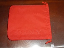 Genuine Sony Headphone/Accessories Soft Nylon Bag/Sack w/Fabric lining - Orange