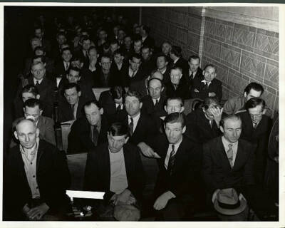 Homeless Men Seated In The Chapel Of The Bowery Mission Waiting Thei Old Photo 1