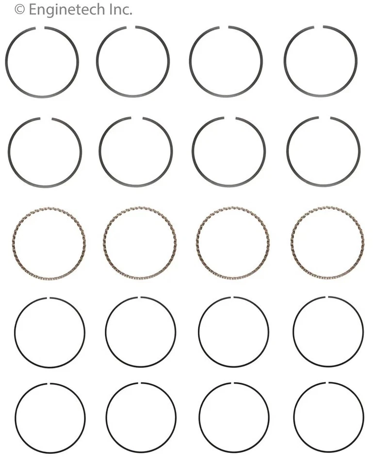 Juego de anillos de pistón para Chrysler Dodge Mitsubishi Plymouth seleccionados modelos C91114-.75 Foto 3 de 3