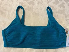 NWT TIME AND TRUE Square Neck Bikini M (8-10) Turquoise Top