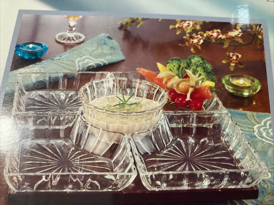 "Lazy Susan 14""". *NUEVO*Hermoso 5th Avenue Alejandría Cristal y Madera Nuevo En Caja Foto 4 de 4