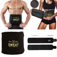Women Men's Waist Trainer Belt Belly Fat Burner Body Shaper Slimming Sweat Belt