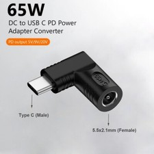 DC 5.5x2.1mm Female to USB Type C PD Power Adapter Converter for USB C Devices