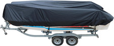 Heavy Duty 210D Boat Cover Trailerable Fishing Ski Bass V-Hull Tri-Hull Runabout