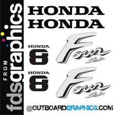 Honda 8hp 4 stroke outboard engine decals/sticker kit
