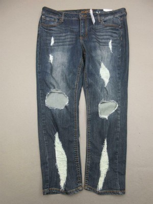 Distressed Cropped Jeans T636 | eBay