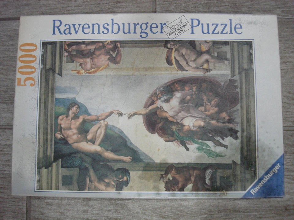 NEW Ravensburger Michelangelo Creation of Adam 5000 Pc Puzzle - Image 3 of 4