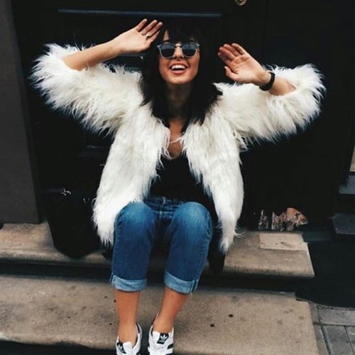 Zara Dusty Pink Short Faux Fur Jacket 