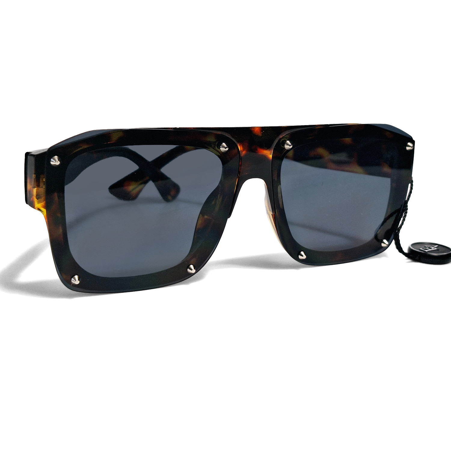 Stylish Rectangular Shield Sunglasses with Havana… - image 5