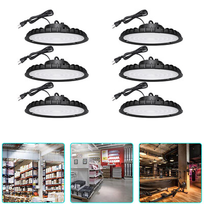 6 Pack 200W UFO Led High Bay Light Commercial Industrial Factory Warehouse Light