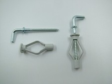 Plasterboard Cavity Fixings Pk.10 Heavy Duty Plugs Wall Ceiling Hook  60mm Screw