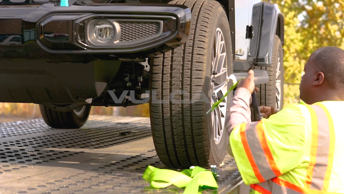 VULCAN Exotic Car Rim Tie Down Set - 4 Straps - High-Viz - View #3