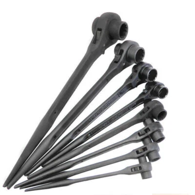 Double Socket Spanner Ratchet Podger Spanner Wrench Pointed Tail Spanner Tool