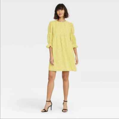 Women's Babydoll Dress - Who What Wear - Yellow, Size Small, NWOT | eBay Women's Babydoll Dress - Who What Wear - Yellow, Size Small, NWOT | eBay