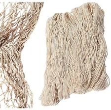 Luau Natural FISH NET NETTING Beach Pool Pirate Party Tiki Bar Decoration-6x8 ft