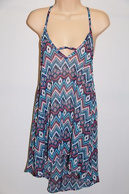 NWT Miken Swim Swimsuit Cover Up Tunic Size M Indigo Lolli CRL | eBay