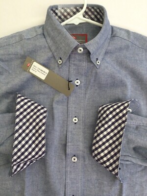 Pennington & Bailes Mens Oxford Shirt Button Down Small Long Sleeve Preppy NWT