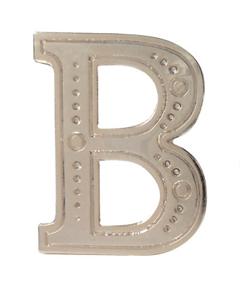 Letter B Nickel-Plated Orange Order Collarette Character