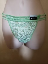 Vintage String Bikini Sissy Sheer Triple Glitter Enchanted , Size 9