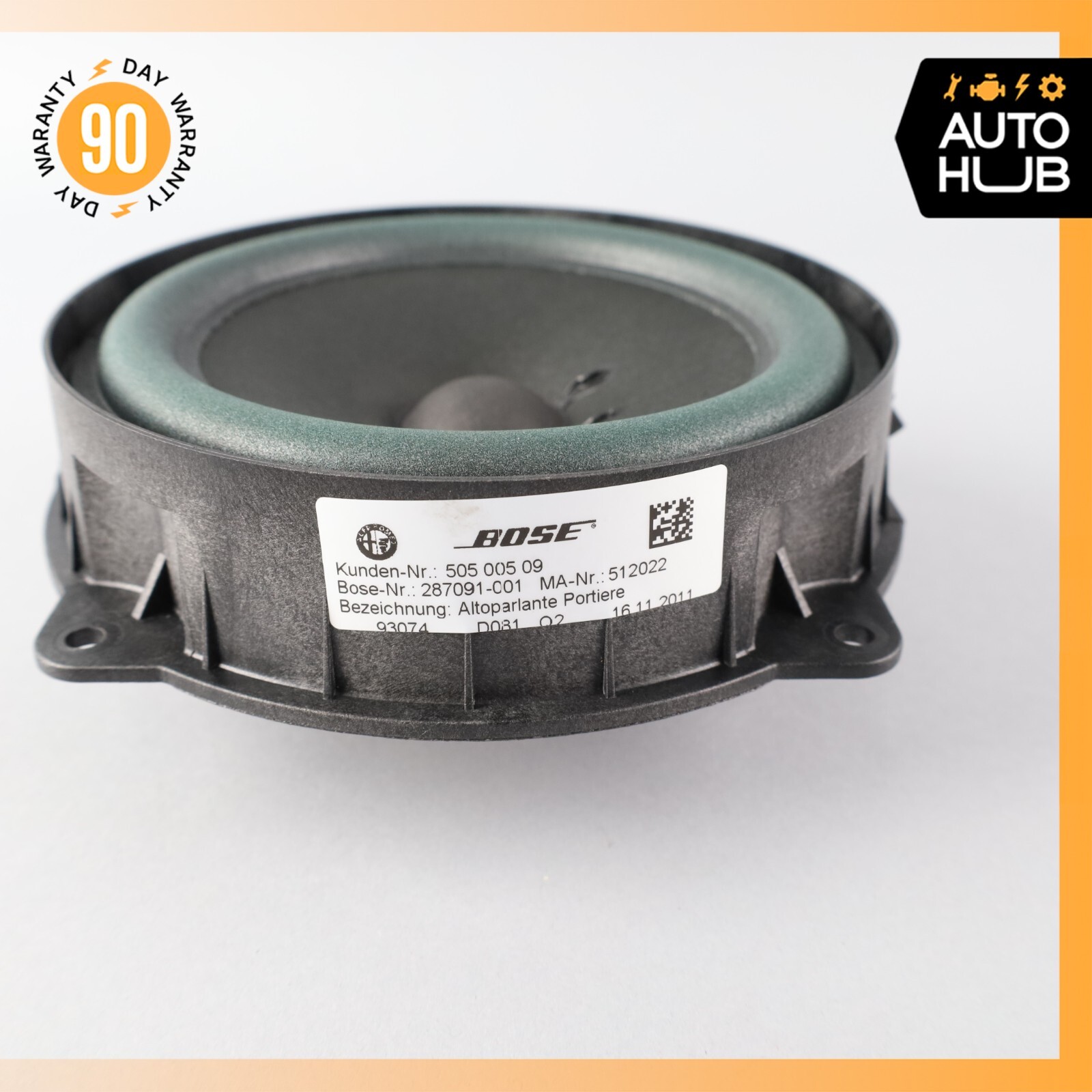 08-19 Maserati GranTurismo M145 4.7L Front or Rear Side Door Speaker OEM