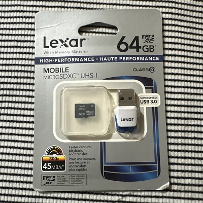 Lexar 64GB Micro SDXC w/ USB