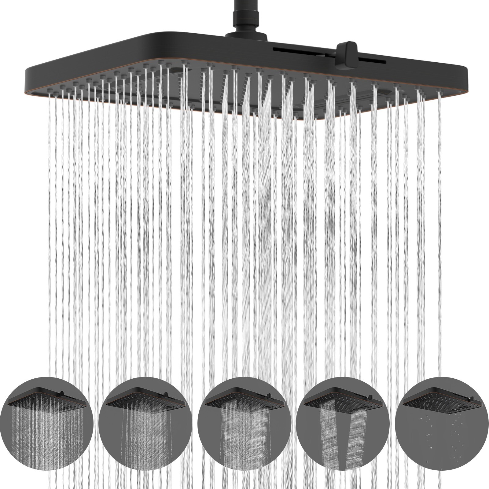 13'' High Pressure Rain Shower Head Bathroom