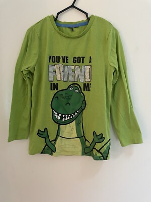 Primark Disney Pixar Toy Story Rex Dinosaur Polyester Long Sleeve PJ Top Green 5