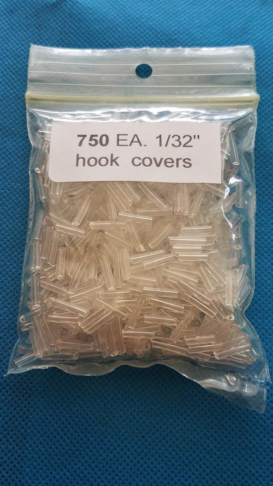 750 Pcs. Fish Hook Covers, 1/32" ID clear Tygon tubing, precut 3/8"1/2" EcoSmart Food Waste