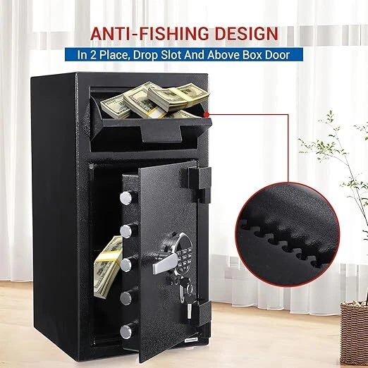 3.5 Cu Ft Digital Depository Business Safe Box Electronic Steel Safe With Keypa - Image 3 of 4