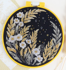 Night Flowers Counted Cross Stitch Kit on Canvas A Perfect Gift