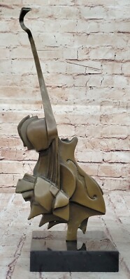 Hot Cast Home Office Window Decor Decoration Bronze Sculpture Guitar Player Dali
