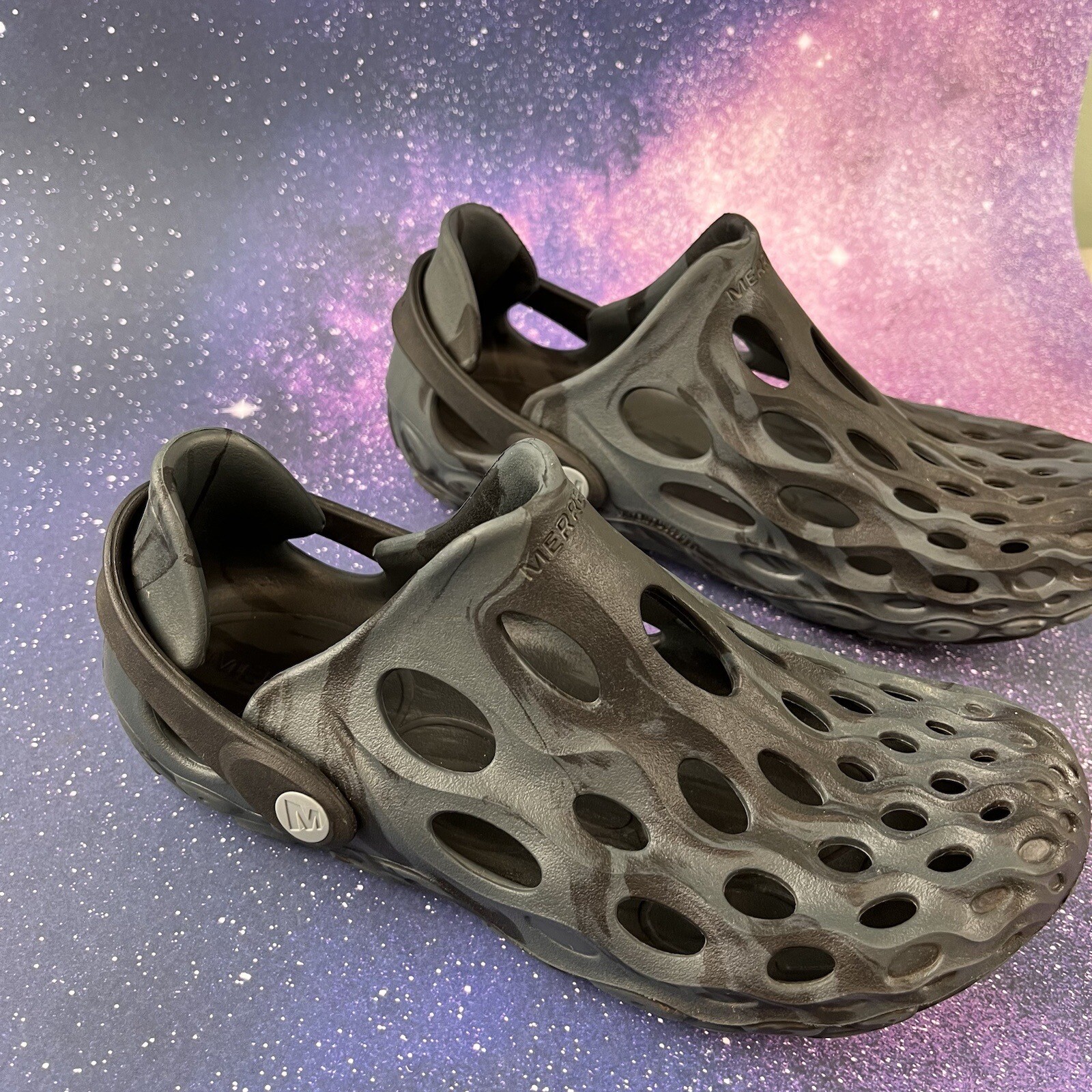 Merrell Hydro Moc Scarpa Acqua Zoccoli Sandali Escursionismo Croc Uomo 4 5 Ws 6 Grigio Nero