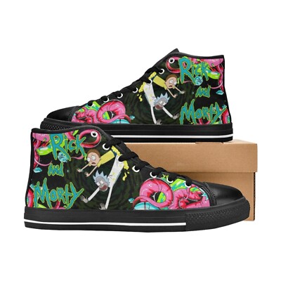 Rick and Morty Sneakers Custom High Top Mens Canvas Shoes