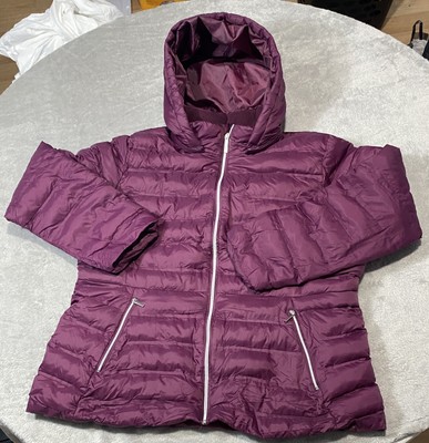 time and tru women's packable puffer jacket with hood