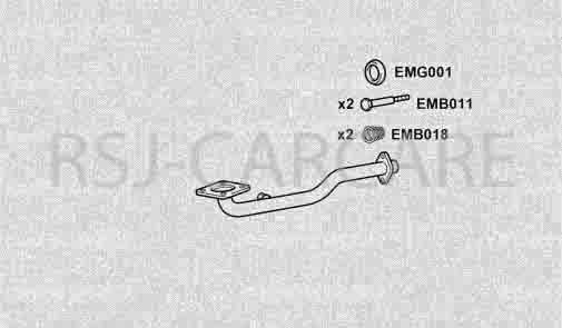 Klarius SZ128L Auspuff Mitte Rohr Ignis 1.5 03-08-image