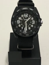 Wrist Armor US Navy C42 Quartz Black Watch with Nylon Strap