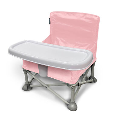 Summer Infant Pop 'N Sit Eat 'N Play Portable Chair, Pink (Open