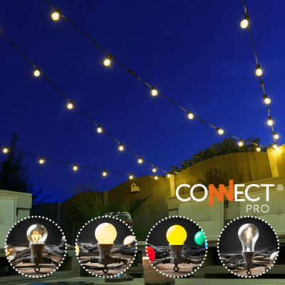 ConnectPro  5m anschließbare Girlandenverlängerung Außen IP65 LED-Leuchten - OHNE STECKER