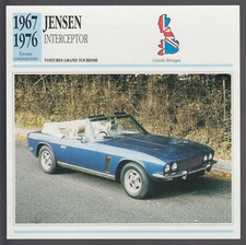 1967-1976 Jensen Interceptor Convertible (1974) Car Photo Spec Sheet French Card