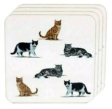 4er Set Untersetzer Purrfect Friends Katzen The Leonardo Collection England