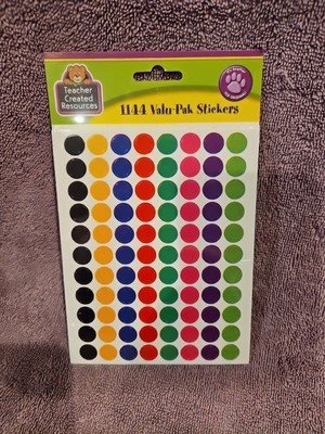 Mini Colorful Circles Valu-Pak Stickers Teacher Created Resources TCR4743