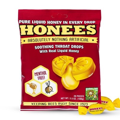 Honey Filled Drops Real Honey Natural Sore Throat Relief 1 Pack 20 PCS