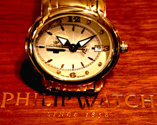 PHILIP DIAMOND & SAPPHIRE SWISS MADE LADIES TIMEPIECE VERY RARE / ON SALE / NEW!