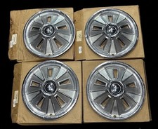1966 Ford Mustang 14 Hubcaps Wheel Covers Set Of 4 Black Center C6zz-1130-a 1966 Ford Mustang 14 Hubcaps Wheel Covers Set Of 4 Black Center C6zz-1130-a