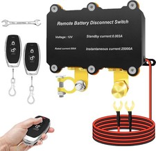 500A Remote Battery Disconnect Kill Switch 12V for Car Truck RV Heavy Duty Kit