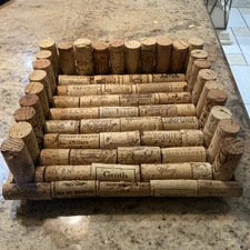 Handmade Wine Cork Coctail Napkin Holder Handmade In The USA