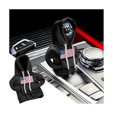 American Flag Car Gear Shift Hoodie, Mini Sweater Vehicle Shift Knob Black